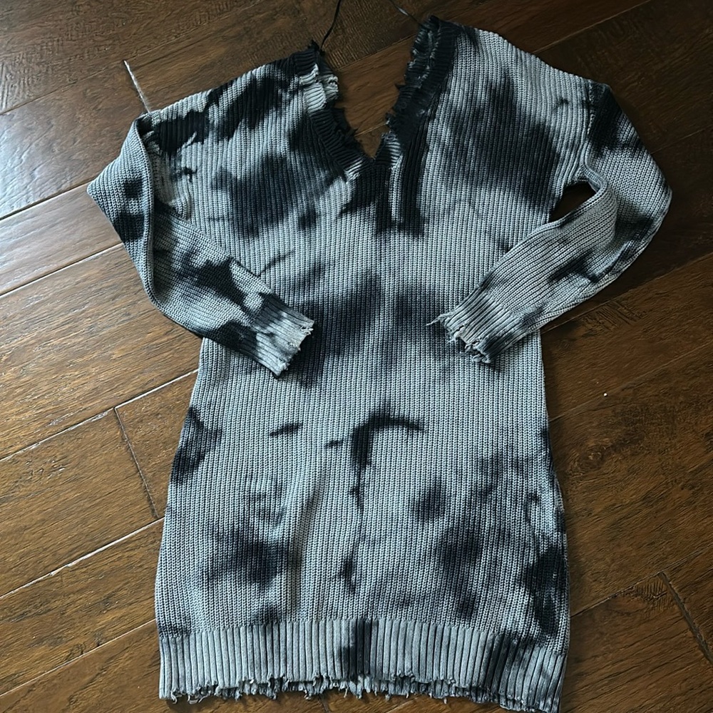 sweater dress tie dye size medium boutique never worn